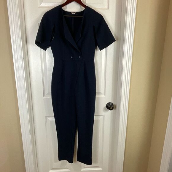 The Fifth Label Womens Navy Blue Manhattan V Neck Jumpsuit Romper Size Small H3 - Picture 3 of 12